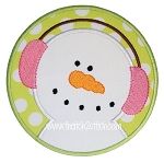 Snowman Circle Applique | Machine Embroidery Designs by JuJu