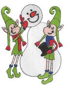 Quirky Christmas Elves Filled Machine Embroidery Designs by JuJu