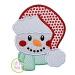 Snowman Fluffy Hat Applique | Machine Embroidery Designs by JuJu