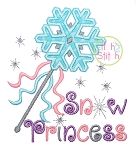 Snow Princess Wand Applique | Machine Embroidery Designs by JuJu
