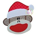Sock Monkey Santa Applique | Machine Embroidery Designs by JuJu