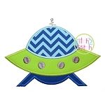 Spaceship Applique | Machine Embroidery Designs by JuJu