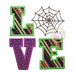 Spider Web LOVE Applique | Machine Embroidery Designs by JuJu