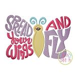 Spread Your Wings and Fly Butterfly Applique | Machine Embroidery Designs by JuJu