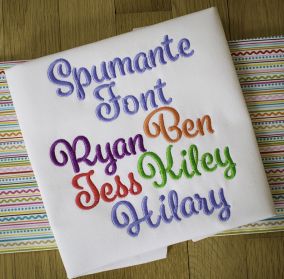 Spumante Embroidery Font Machine Embroidery Designs by JuJu