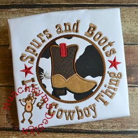 Spurs And Boots Applique