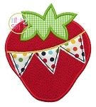 Strawberry Pennant Applique | Machine Embroidery Designs by JuJu