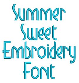 Summer Sweet Embroidery Font | Machine Embroidery Designs by JuJu