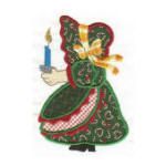 Merry Christmas Sunbonnet Sue Applique Machine Embroidery Designs by JuJu