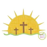Sunrise Crosses Applique | Machine Embroidery Designs by JuJu