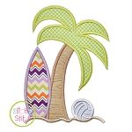 Surf Palm Applique | Machine Embroidery Designs by JuJu