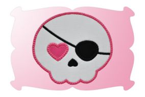 Sweet Pirate Skull Applique