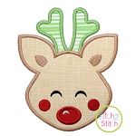 Sweet Deer Face Boy Applique | Machine Embroidery Designs by JuJu