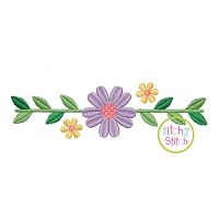 Sweet Floral Border Embroidery Design | Machine Embroidery Designs by JuJu