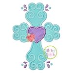 Swirly Cross Applique | Machine Embroidery Designs by JuJu