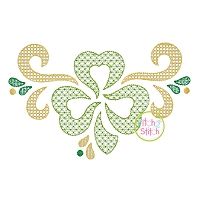 Swirly Shamrock Motif Embroidery | Machine Embroidery Designs by JuJu
