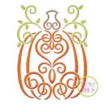 Swirly Tall Pumpkin Embroidery | Machine Embroidery Designs by JuJu