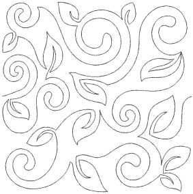 Swirly Vines End-to-End Quilting Embroidery Design | Machine Embroidery Designs by JuJu
