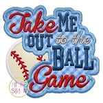 Take Me Out to the Ball Game Applique | Machine Embroidery Designs by JuJu