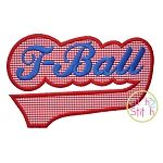 T-Ball Sport Tail Applique | Machine Embroidery Designs by JuJu