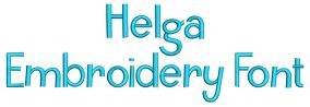 Helga Embroidery Font | Machine Embroidery Designs by JuJu