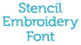 Stencil Embroidery Font | Machine Embroidery Designs by JuJu