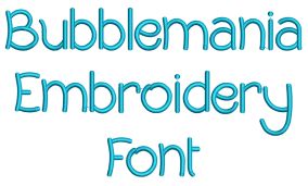 Bubblemania Embroidery Font | Machine Embroidery Designs by JuJu