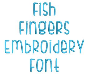 Fish Fingers Embroidery Font | Machine Embroidery Designs by JuJu