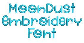 Moon Dust Embroidery Font | Machine Embroidery Designs by JuJu
