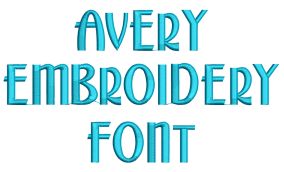 Avery Embroidery Font | Machine Embroidery Designs by JuJu