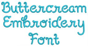 Buttercream Embroidery Font | Machine Embroidery Designs by JuJu