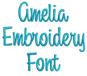 Amelia Embroidery Font | Machine Embroidery Designs by JuJu