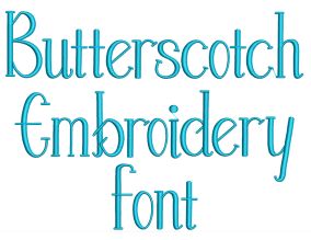 Butterscotch Embroidery Font | Machine Embroidery Designs by JuJu