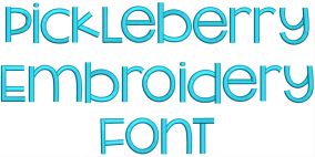 Pickleberry Embroidery Font | Machine Embroidery Designs by JuJu