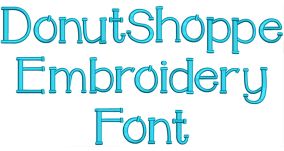Donut Shoppe Embroidery Font | Machine Embroidery Designs by JuJu