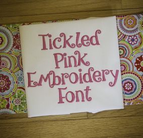 Tickled Pink Embroidery Font Machine Embroidery Designs by JuJu