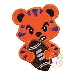 Tiger Football Mascot Applique | Machine Embroidery Designs by JuJu