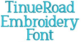 Tinue Road Embroidery Font | Machine Embroidery Designs by JuJu