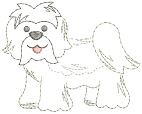 Top Dogs Vintage Stitch Machine Embroidery Designs by JuJu