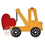 Tow Truck Heart Applique | Machine Embroidery Designs by JuJu