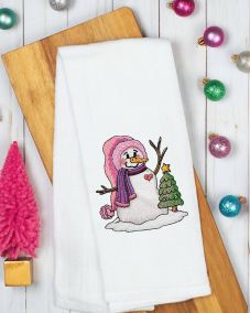 Pine Tree Hat Scarf Snowman | Machine Embroidery Designs by JuJu