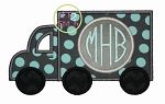 Truck Monogram Applique | Machine Embroidery Designs by JuJu
