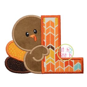 Turkey Alphabet Set Applique | Machine Embroidery Designs by JuJu