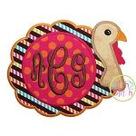 Turkey for Monogram Applique | Machine Embroidery Designs by JuJu