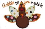 Turkey Gobble til Wobble Applique | Machine Embroidery Designs by JuJu