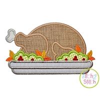 Turkey Platter Applique | Machine Embroidery Designs by JuJu