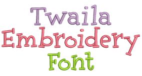 Twaila Embroidery Font Machine Embroidery Designs by JuJu