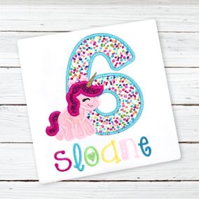 Unicorn Numbers | Machine Embroidery Designs by JuJu