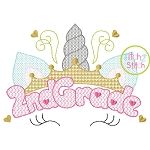 Unicorn Horn 2nd Grade Motif Embroidery | Machine Embroidery Designs by JuJu