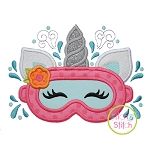 Unicorn Horn Goggles Applique | Machine Embroidery Designs by JuJu